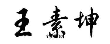 胡問遂王素坤行書個性簽名怎么寫