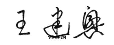 駱恆光王建興草書個性簽名怎么寫