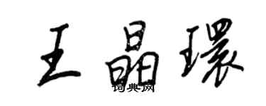 王正良王晶環行書個性簽名怎么寫
