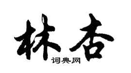 胡問遂林杏行書個性簽名怎么寫