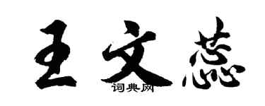胡問遂王文蕊行書個性簽名怎么寫