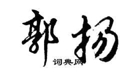 胡問遂郭揚行書個性簽名怎么寫