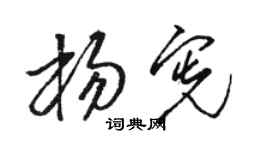 駱恆光楊憲草書個性簽名怎么寫
