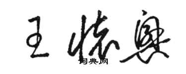 駱恆光王懷興草書個性簽名怎么寫