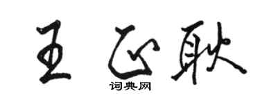 駱恆光王正耿行書個性簽名怎么寫