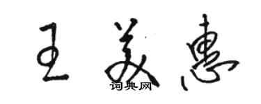 駱恆光王美惠草書個性簽名怎么寫