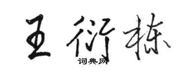 駱恆光王衍棟行書個性簽名怎么寫