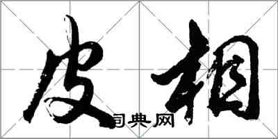 胡問遂皮相行書怎么寫