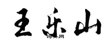 胡問遂王樂山行書個性簽名怎么寫