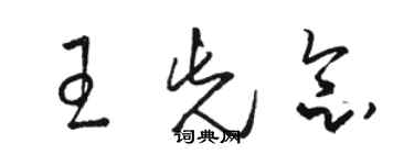 駱恆光王先念草書個性簽名怎么寫