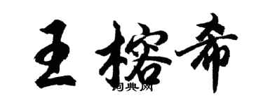 胡問遂王榕希行書個性簽名怎么寫