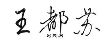 駱恆光王都蘇行書個性簽名怎么寫