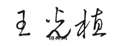 駱恆光王光植草書個性簽名怎么寫