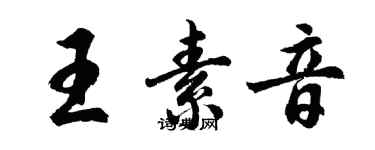 胡問遂王素音行書個性簽名怎么寫