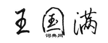 駱恆光王國滿行書個性簽名怎么寫