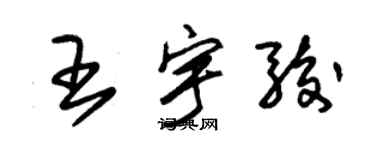 朱錫榮王宇駿草書個性簽名怎么寫