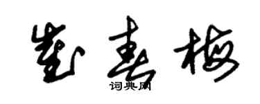 朱錫榮崔春梅草書個性簽名怎么寫