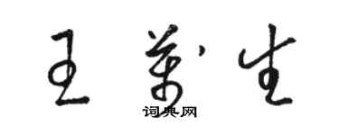 駱恆光王萬生草書個性簽名怎么寫