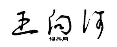 曾慶福王向何草書個性簽名怎么寫