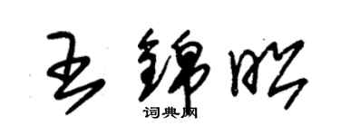 朱錫榮王錦昭草書個性簽名怎么寫