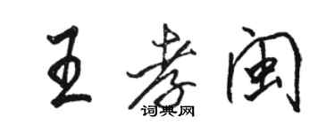 駱恆光王孝閩行書個性簽名怎么寫