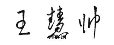 駱恆光王慧帥草書個性簽名怎么寫