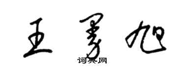 梁錦英王曼旭草書個性簽名怎么寫