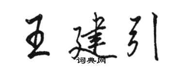 駱恆光王建引行書個性簽名怎么寫