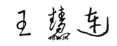 駱恆光王慧連草書個性簽名怎么寫