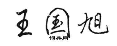 駱恆光王國旭行書個性簽名怎么寫