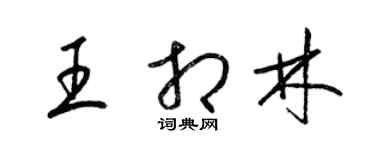 梁錦英王相林草書個性簽名怎么寫
