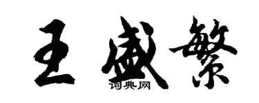 胡問遂王盛繁行書個性簽名怎么寫