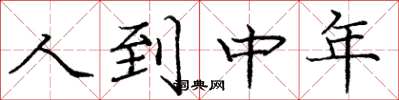 龐中華人到中年楷書怎么寫