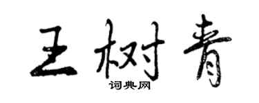 曾慶福王樹青行書個性簽名怎么寫