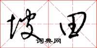 梁錦英坡田草書怎么寫