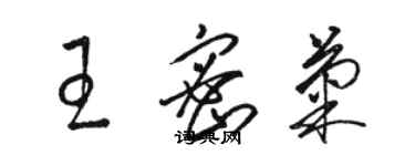 駱恆光王密菊草書個性簽名怎么寫