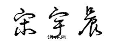 曾慶福宋宇晨草書個性簽名怎么寫