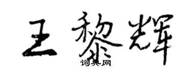曾慶福王黎輝行書個性簽名怎么寫