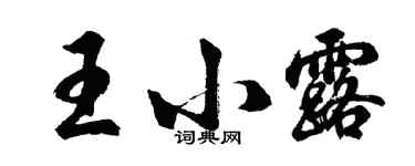 胡問遂王小露行書個性簽名怎么寫