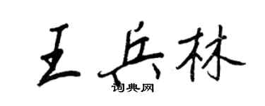 王正良王兵林行書個性簽名怎么寫