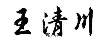 胡問遂王清川行書個性簽名怎么寫