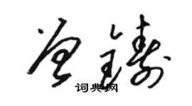 駱恆光曾鑄草書個性簽名怎么寫