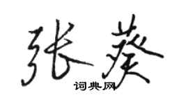 駱恆光張葵行書個性簽名怎么寫