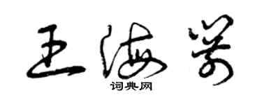 曾慶福王海箭草書個性簽名怎么寫