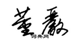 朱錫榮董嚴草書個性簽名怎么寫