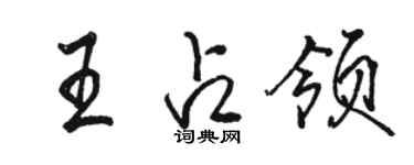 駱恆光王占領行書個性簽名怎么寫