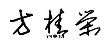 朱錫榮方桂榮草書個性簽名怎么寫