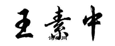 胡問遂王素中行書個性簽名怎么寫