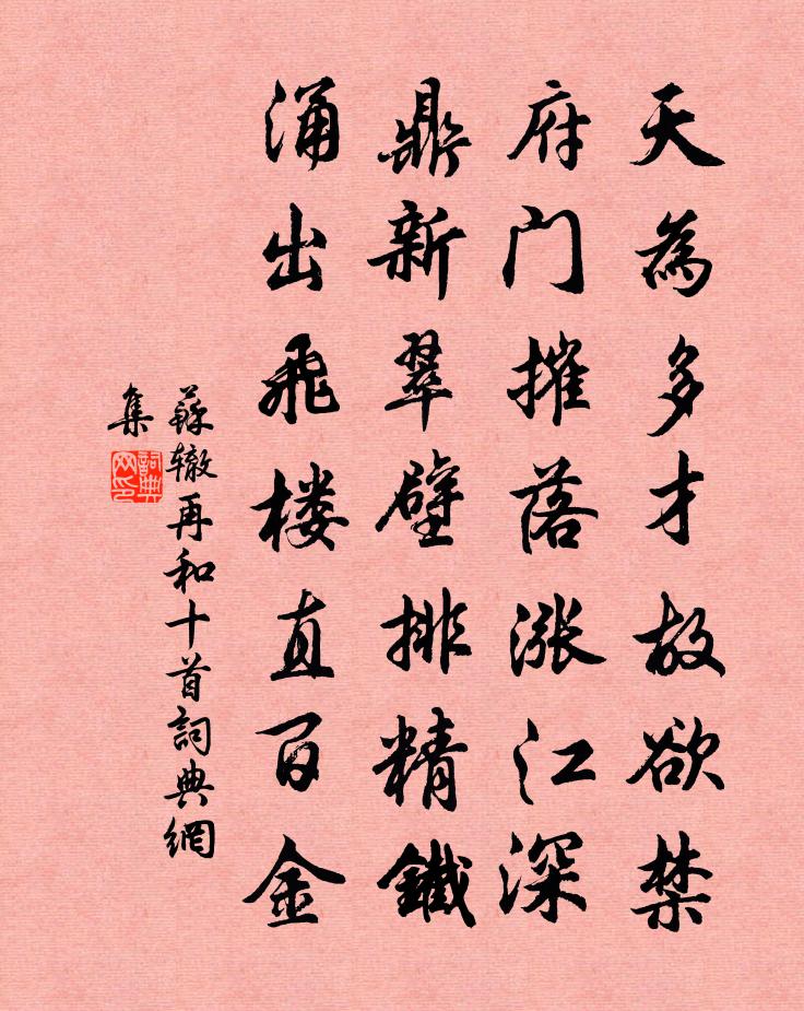 蘇轍再和十首書法作品欣賞