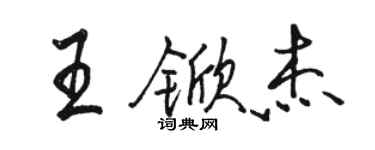 駱恆光王杴傑行書個性簽名怎么寫